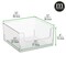 mDesign Office Plastic Storage Organizer Bin with Open Dip Front, 8 Pack, Clear